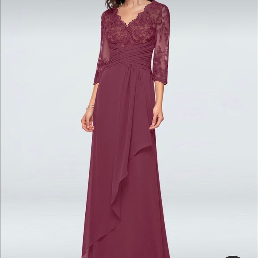 Azazie navy blue dress